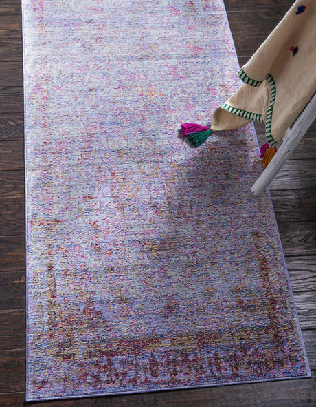 Violet 2' 7 x 9' 10 Austin Runner Area Rug 100% Polyester Durable Cotton Backing Living Dining Room Bedroom Office Vintage Decor Carpet for Sale at Rug Engine