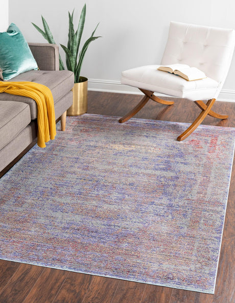 Violet 9' x 12' 2 Austin Rectangle Area Rug 100% Polyester Durable Cotton Backing Living Dining Room Bedroom Office Vintage Decor Carpet for Sale at Rug Engine
