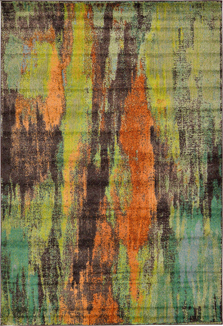 Multicolor 6' 1 x 9' Jardin Rectangle Area Rug 100% Polypropylene With Cotton Backing Colorful & Vivid Modern Carpet for Home Decor for Sale at Rug Engine