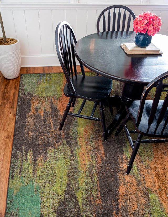 Multicolor 8' x 8' Jardin Square Area Rug 100% Polypropylene With Cotton Backing Colorful & Vivid Modern Carpet for Home Decor for Sale at Rug Engine