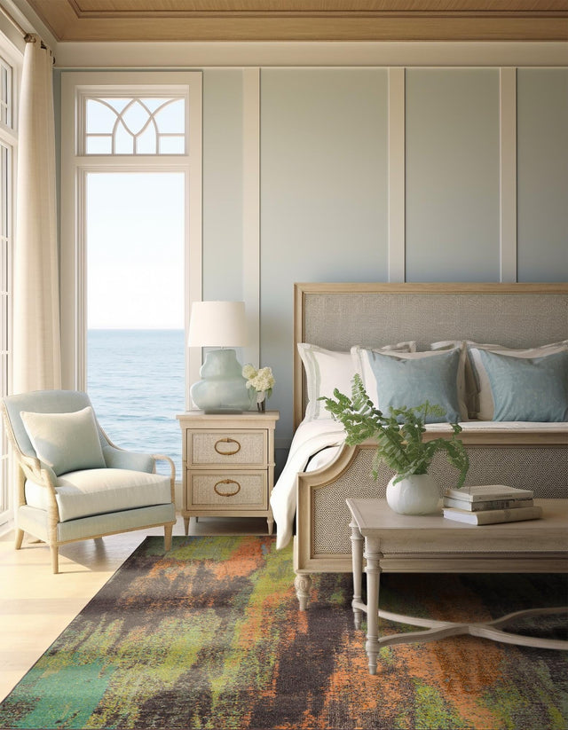 Multicolor 8' x 8' Jardin Square Area Rug 100% Polypropylene With Cotton Backing Colorful & Vivid Modern Carpet for Home Decor for Sale at Rug Engine