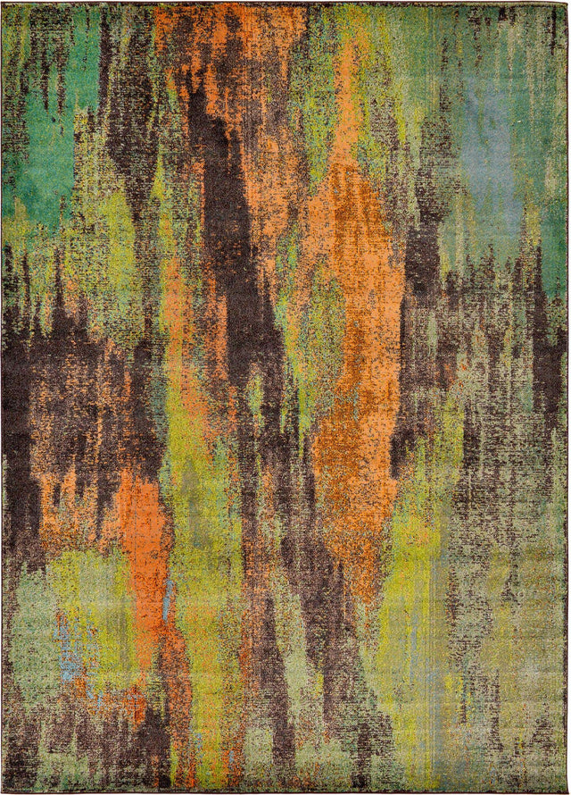 Multicolor 8' x 11' 4 Jardin Rectangle Area Rug 100% Polypropylene With Cotton Backing Colorful & Vivid Modern Carpet for Home Decor for Sale at Rug Engine