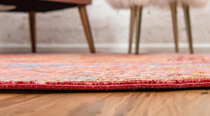 Peach 2' 7 x 9' 10 Austin Runner Area Rug 100% Polyester Durable Cotton Backing Living Dining Room Bedroom Office Vintage Decor Carpet for Sale at Rug Engine
