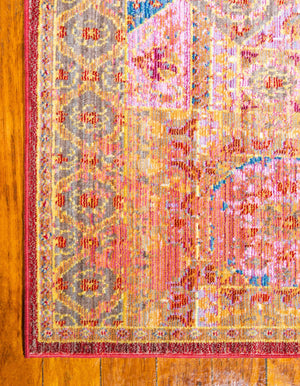 Peach 2' x 8' Austin Runner Area Rug 100% Polyester Durable Cotton Backing Living Dining Room Bedroom Office Vintage Decor Carpet for Sale at Rug Engine