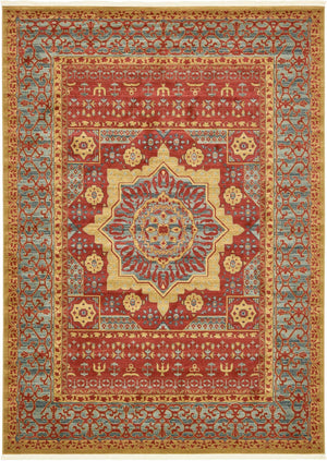 Red 8' x 11' Palace Rectangle Area Rug