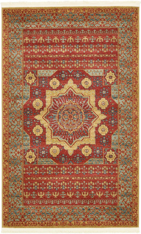 Red 3' 1 x 5' 3 Palace Rectangle Area Rug