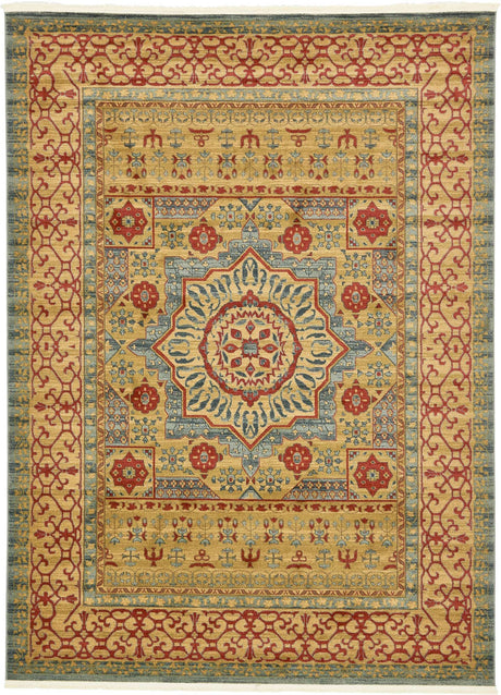 Light Blue 8' x 11' Palace Rectangle Area Rug