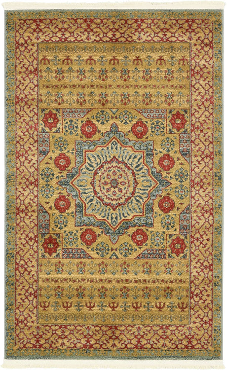 Light Blue 3' 1 x 5' 3 Palace Rectangle Area Rug