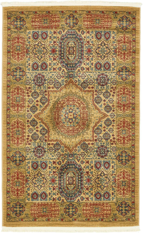 Beige 3' 1 x 5' 3 Palace Rectangle Area Rug