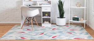 Beige 9' x 12' 2 Positano Rectangle Area Rug Coastal Marine Beach Design Carpet for Modern Living Rooms, Dining, Bedroom, Office for Sale at Rug Engine
