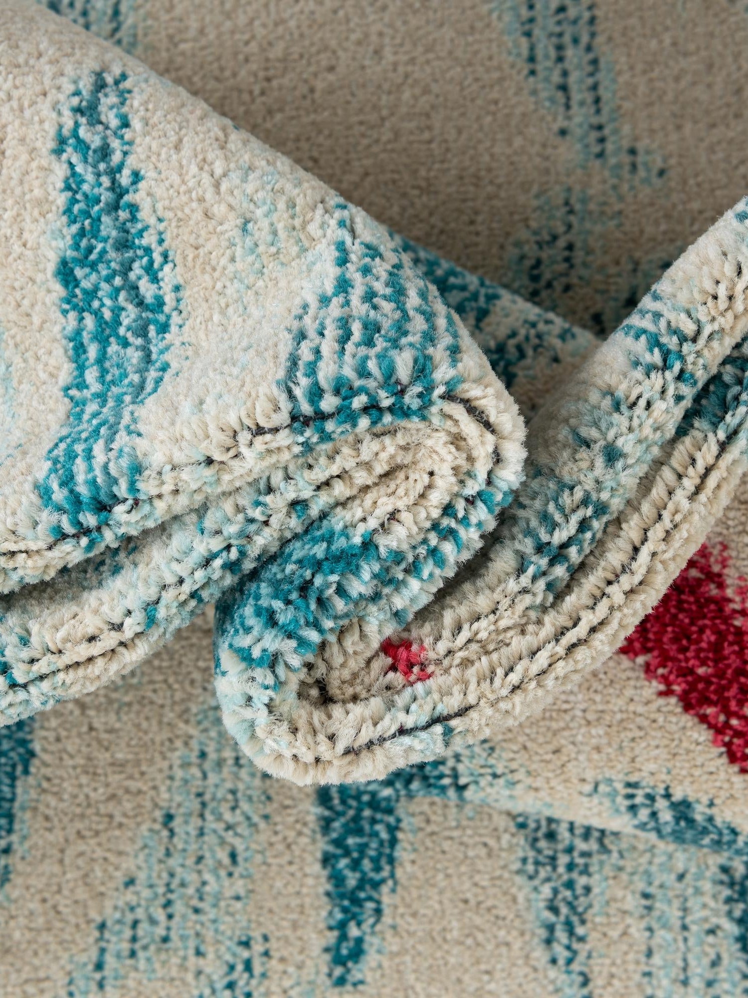 Beige 8' x 11' Positano Rectangle Area Rug Coastal Marine Beach Design Carpet for Modern Living Rooms, Dining, Bedroom, Office for Sale at Rug Engine