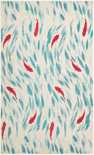Beige 5' 1 x 8' Positano Rectangle Area Rug Coastal Marine Beach Design Carpet for Modern Living Rooms, Dining, Bedroom, Office for Sale at Rug Engine