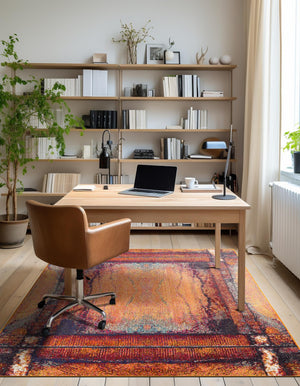 Orange 7' 1 x 10' Estrella Rectangle Rug