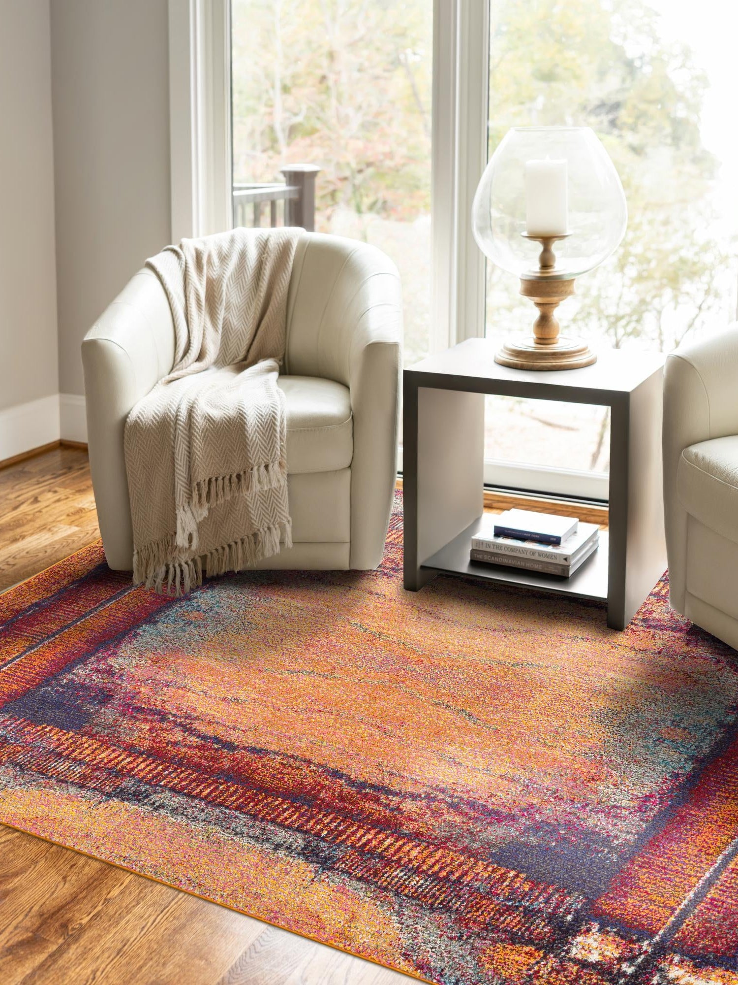 Orange 10' x 13' 1 Estrella Rectangle Area Rug 100% Polypropylene Non-Shedding Stain Resistant Carpet Colorful Modern Abstract Design Easy Clean for Home Decor for Sale at Rug Engine
