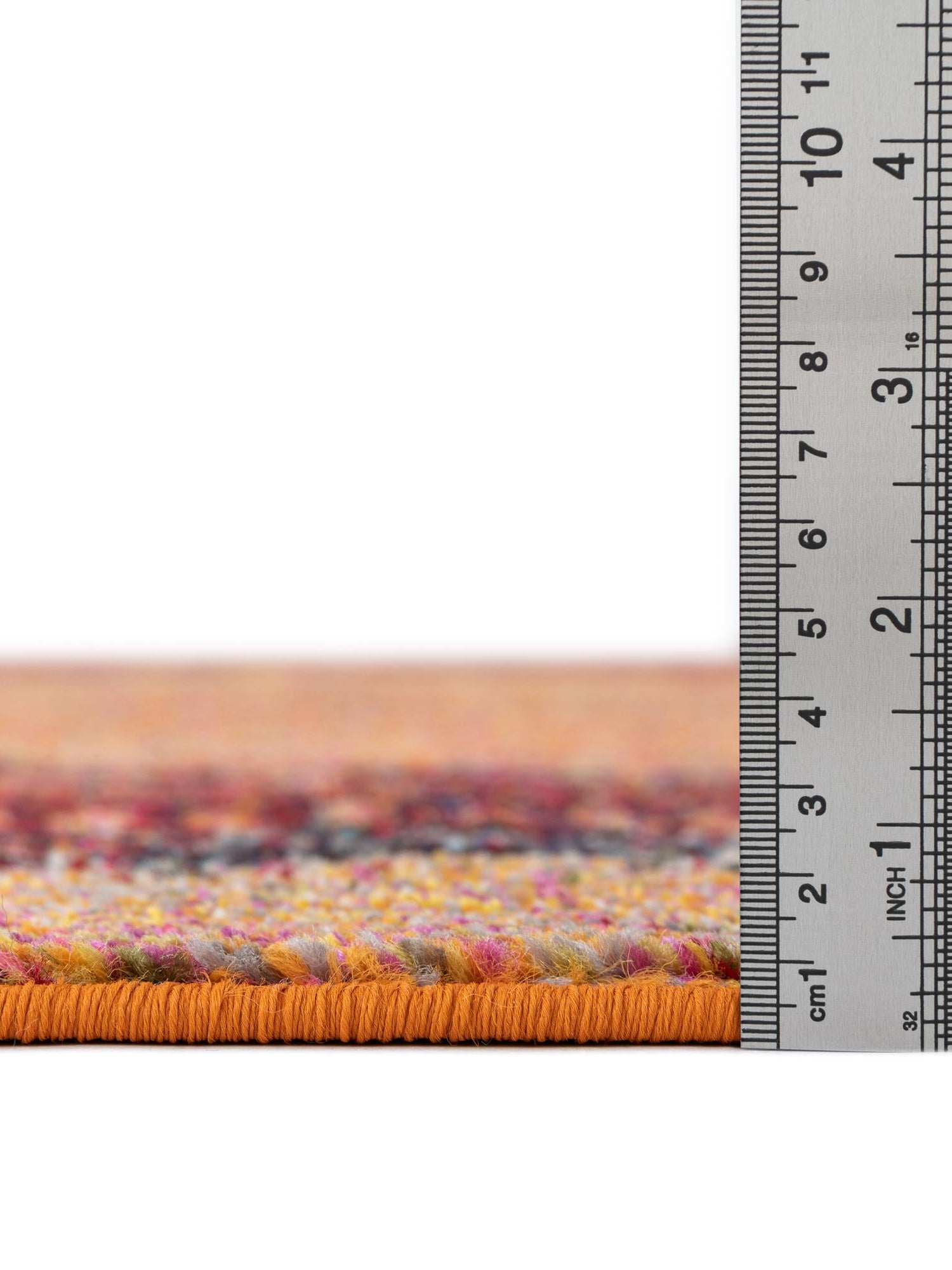 Orange 2' 7 x 12' Estrella Runner Area Rug 100% Polypropylene Non-Shedding Stain Resistant Carpet Colorful Modern Abstract Design Easy Clean for Home Decor for Sale at Rug Engine
