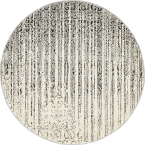 Gray 3' 1 x 3' 1 Del Mar Round Area Rug 100% Polypropylene Easy Clean Stain Resistant Vivid Modern Carpet Mat for Home Decor Interior Designing for Sale at Rug Engine