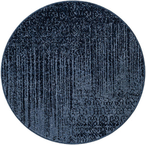 Blue 3' 1 x 3' 1 Del Mar Round Area Rug 100% Polypropylene Easy Clean Stain Resistant Vivid Modern Carpet Mat for Home Decor Interior Designing for Sale at Rug Engine
