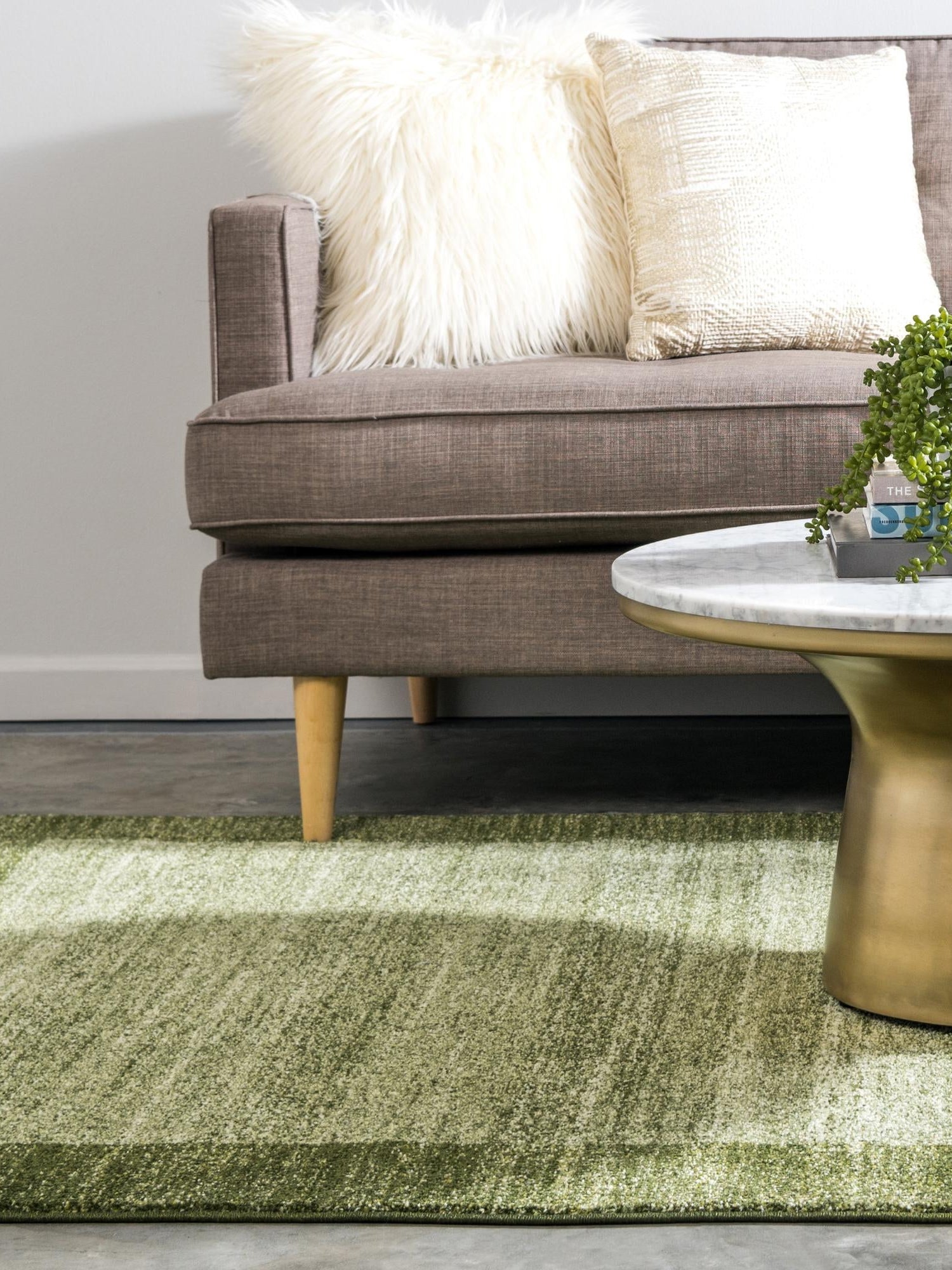 Light Green 7' 1 x 10' Del Mar Rectangle Area Rug 100% Polypropylene Easy Clean Stain Resistant Vivid Modern Carpet Mat for Home Decor Interior Designing for Sale at Rug Engine