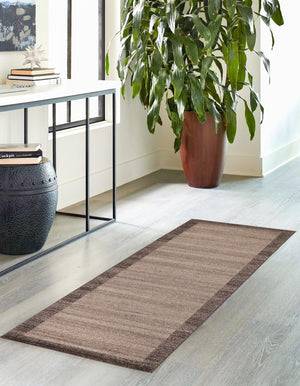 Light Brown 2' x 8' Del Mar Runner Area Rug 100% Polypropylene Easy Clean Stain Resistant Vivid Modern Carpet Mat for Home Decor Interior Designing for Sale at Rug Engine
