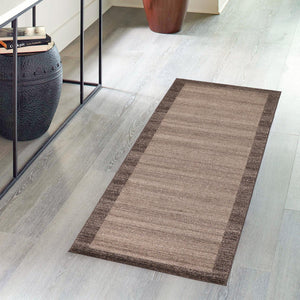 Light Brown 2' x 6' 1 Del Mar Runner Area Rug 100% Polypropylene Easy Clean Stain Resistant Vivid Modern Carpet Mat for Home Decor Interior Designing for Sale at Rug Engine
