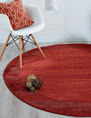 Terracotta 4' 1 x 4' 1 Del Mar Round Area Rug 100% Polypropylene Easy Clean Stain Resistant Vivid Modern Carpet Mat for Home Decor Interior Designing for Sale at Rug Engine