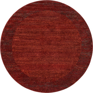 Terracotta 6' 1 x 6' 1 Del Mar Round Area Rug 100% Polypropylene Easy Clean Stain Resistant Vivid Modern Carpet Mat for Home Decor Interior Designing for Sale at Rug Engine