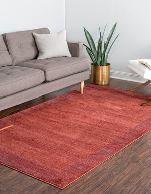Terracotta 6' 1 x 9' Del Mar Rectangle Area Rug 100% Polypropylene Easy Clean Stain Resistant Vivid Modern Carpet Mat for Home Decor Interior Designing for Sale at Rug Engine
