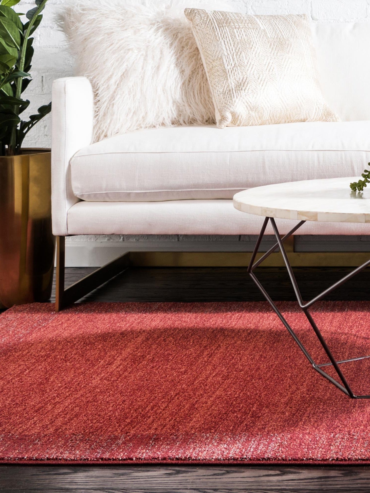 Terracotta 2' x 3' 1 Del Mar Rectangle Area Rug 100% Polypropylene Easy Clean Stain Resistant Vivid Modern Carpet Mat for Home Decor Interior Designing for Sale at Rug Engine