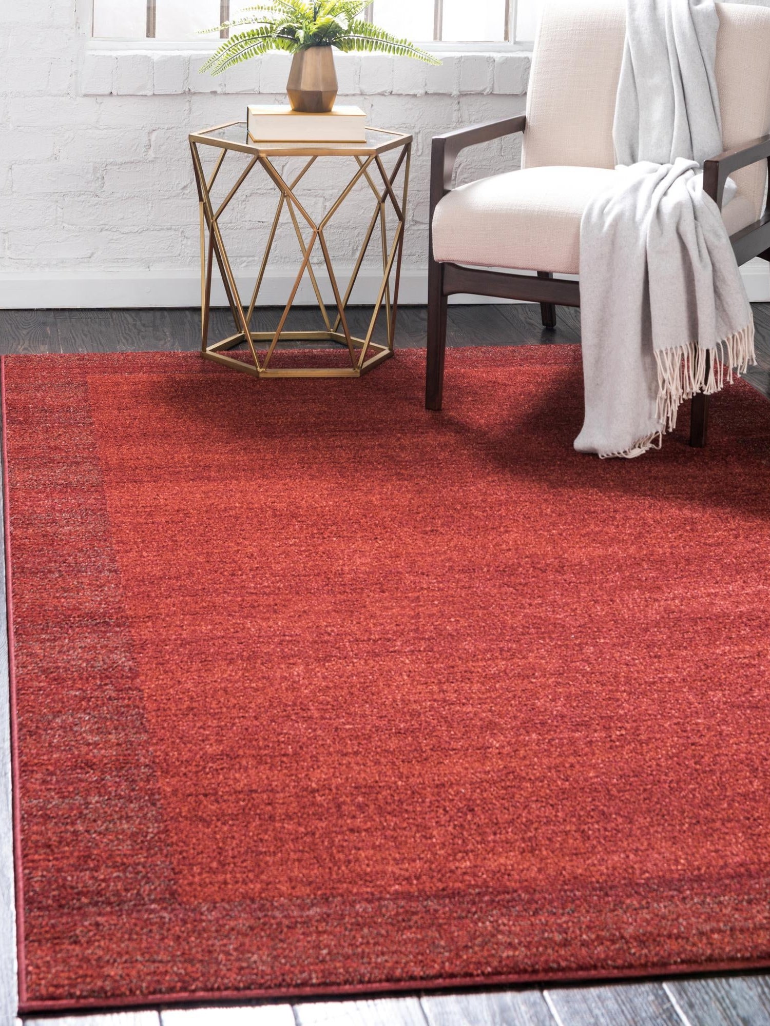 Terracotta 7' 10 x 11' Del Mar Rectangle Area Rug 100% Polypropylene Easy Clean Stain Resistant Vivid Modern Carpet Mat for Home Decor Interior Designing for Sale at Rug Engine