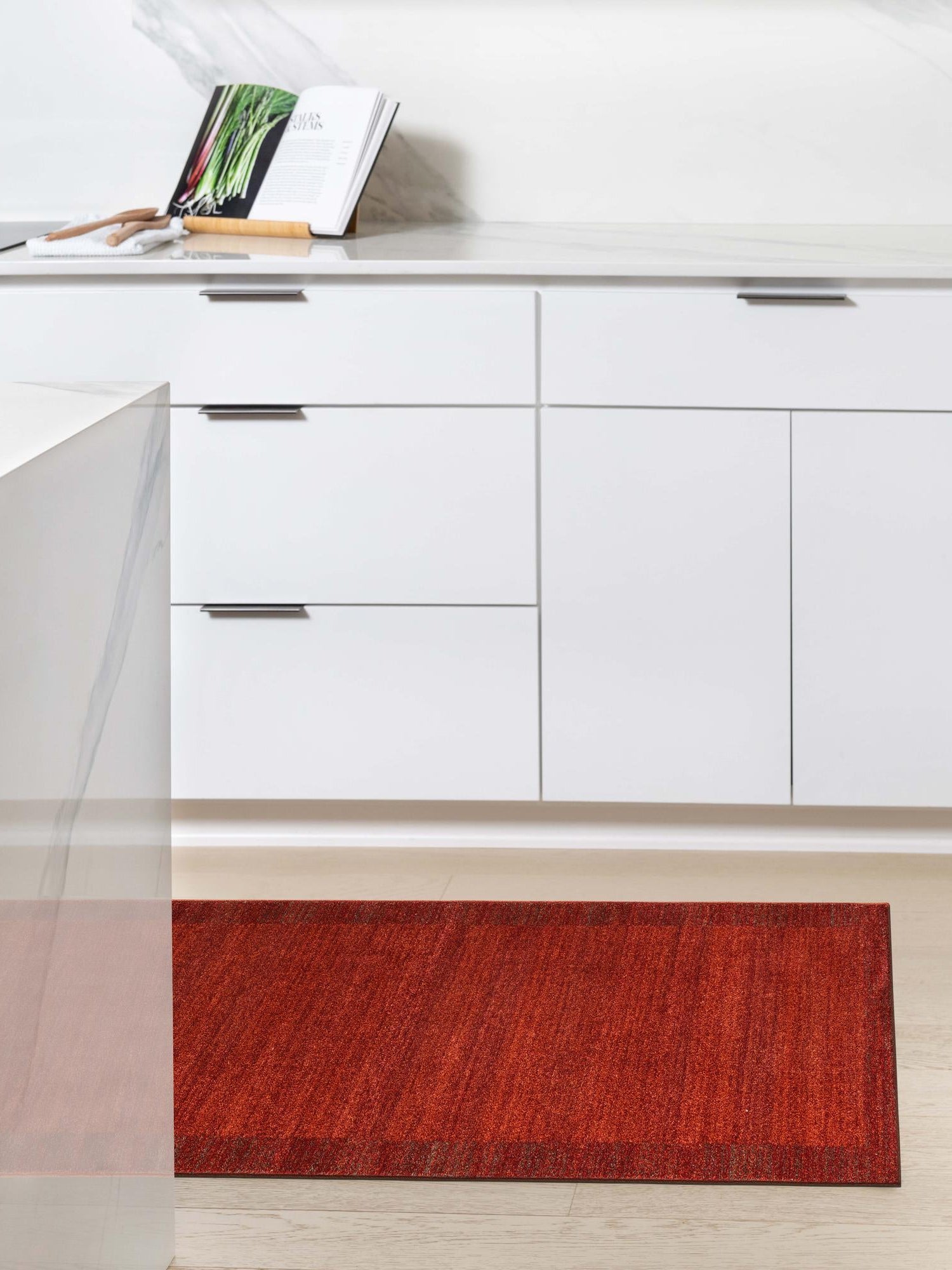 Terracotta 2' 7 x 10' Del Mar Runner Area Rug 100% Polypropylene Easy Clean Stain Resistant Vivid Modern Carpet Mat for Home Decor Interior Designing for Sale at Rug Engine