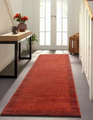 Terracotta 2' x 6' 1 Del Mar Runner Area Rug 100% Polypropylene Easy Clean Stain Resistant Vivid Modern Carpet Mat for Home Decor Interior Designing for Sale at Rug Engine