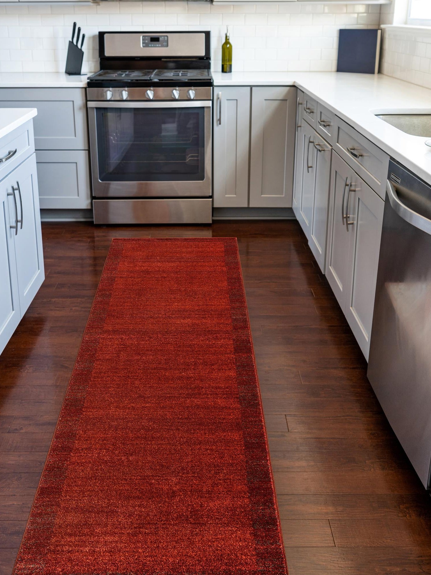 Terracotta 2' x 6' 1 Del Mar Runner Area Rug 100% Polypropylene Easy Clean Stain Resistant Vivid Modern Carpet Mat for Home Decor Interior Designing for Sale at Rug Engine