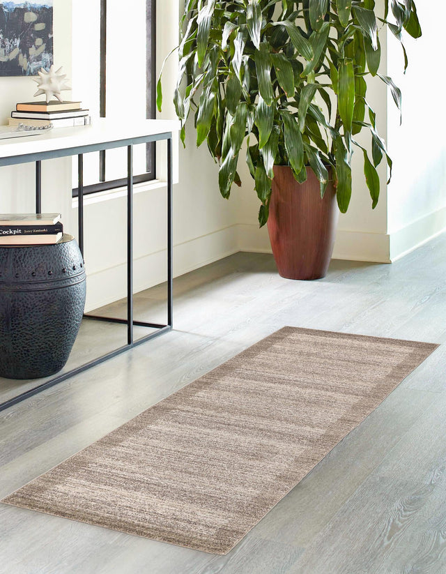 Beige 2' x 8' Del Mar Runner Area Rug 100% Polypropylene Easy Clean Stain Resistant Vivid Modern Carpet Mat for Home Decor Interior Designing for Sale at Rug Engine