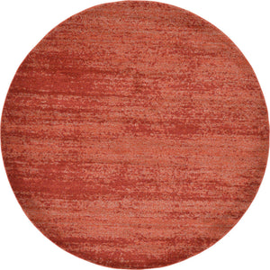 Terracotta 7' 10 x 7' 10 Del Mar Round Area Rug 100% Polypropylene Easy Clean Stain Resistant Vivid Modern Carpet Mat for Home Decor Interior Designing for Sale at Rug Engine