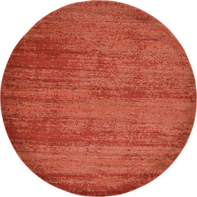 Terracotta 7' 10 x 7' 10 Del Mar Round Area Rug 100% Polypropylene Easy Clean Stain Resistant Vivid Modern Carpet Mat for Home Decor Interior Designing for Sale at Rug Engine