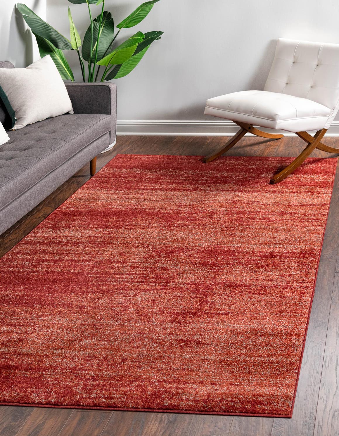 Terracotta 9' x 12' Del Mar Rectangle Area Rug 100% Polypropylene Easy Clean Stain Resistant Vivid Modern Carpet Mat for Home Decor Interior Designing for Sale at Rug Engine