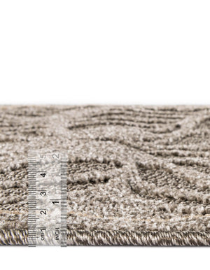 Gray 6' 1 x 9' Outdoor Botanical Rectangle Rug