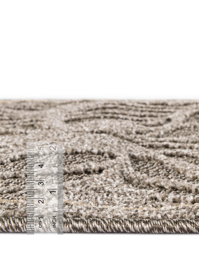 Gray 6' 1 x 9' Outdoor Botanical Rectangle Rug