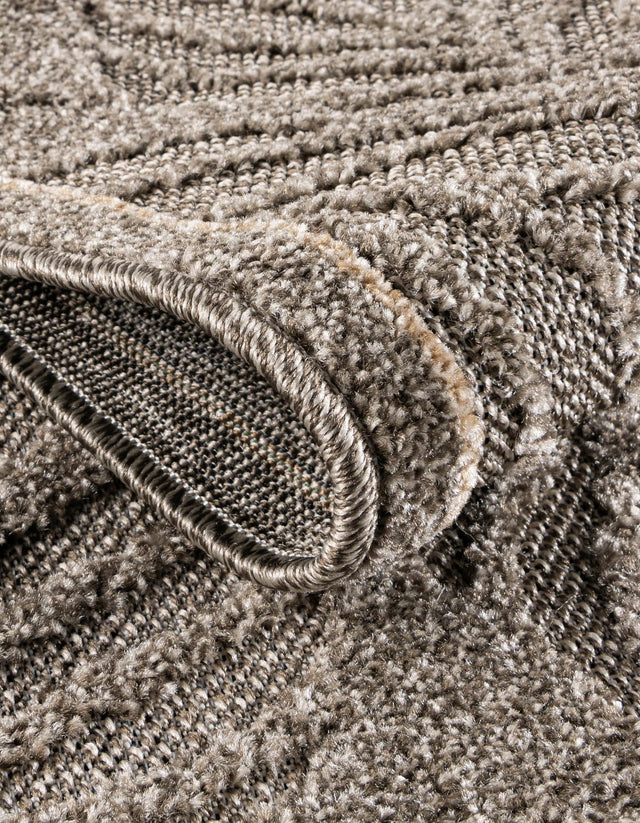 Gray 6' 1 x 9' Outdoor Botanical Rectangle Rug