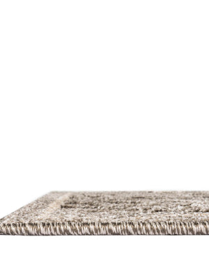 Gray 8' x 10' Outdoor Botanical Rectangle Rug