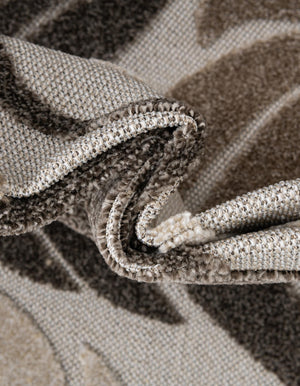 Beige 7' 1 x 10' Outdoor Botanical Rectangle Area Rug Weather Resistant for Patio, Deck, Terrace, Balcony, Porch Polypropylene Garden Floral Tropical Carpet for Sale at Rug Engine