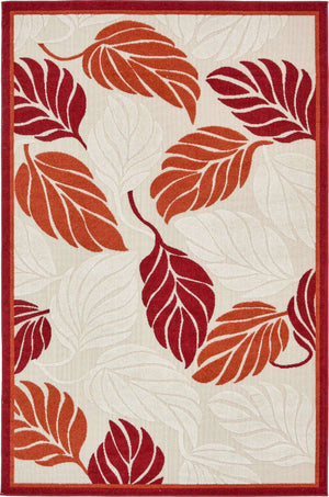 Terracotta 6' x 9' Outdoor Botanical Rectangle Rug