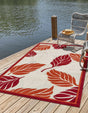 Terracotta 7' x 10' Outdoor Botanical Rectangle Rug