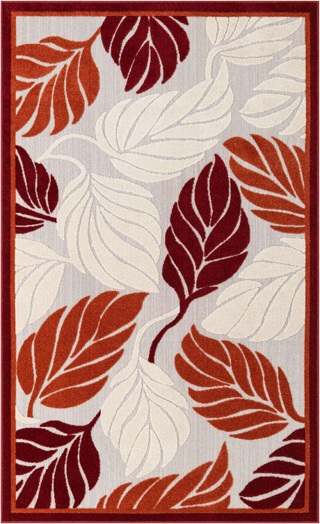 Terracotta 5' x 8' Outdoor Botanical Rectangle Rug
