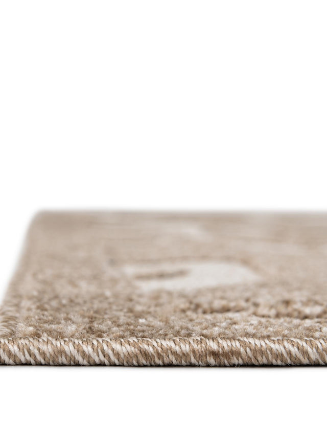 Beige 6' 1 x 9' Outdoor Botanical Rectangle Rug