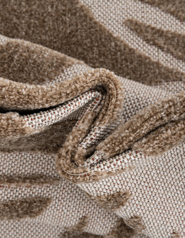 Beige 6' 1 x 9' Outdoor Botanical Rectangle Rug