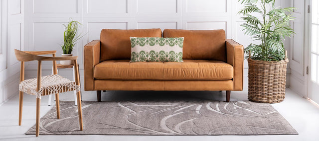 Brown 6' 1 x 9' Outdoor Botanical Rectangle Rug