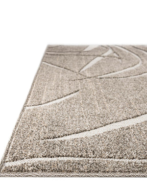 Brown 9' x 12' 2 Outdoor Botanical Rectangle Area Rug Weather Resistant for Patio, Deck, Terrace, Balcony, Porch Polypropylene Garden Floral Tropical Carpet for Sale at Rug Engine