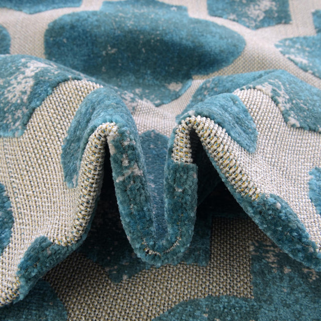 Turquoise 5' 1 x 8' Outdoor Trellis Rectangle Rug