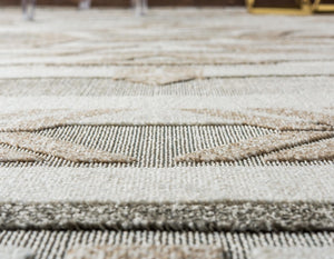 Beige 9' x 12' Outdoor Modern Rectangle Rug